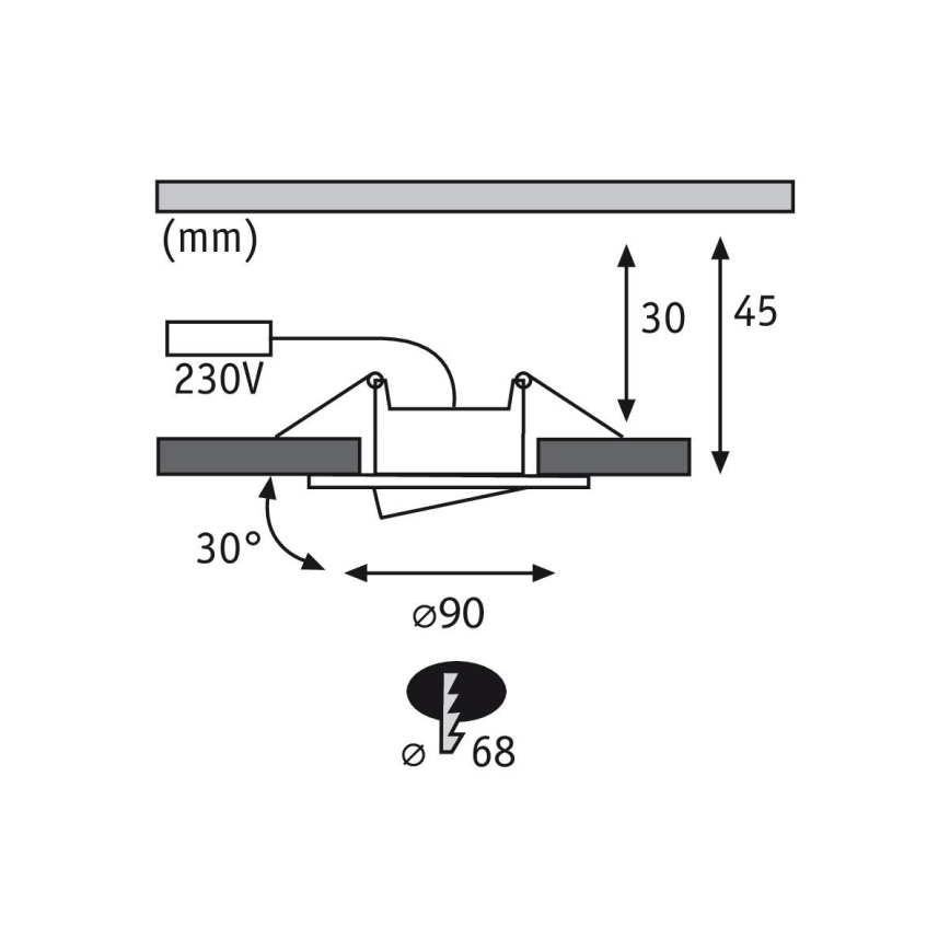 Paulmann 99933 - SET 3x LED/5,2W IP65 Dimmbares Badezimmer-Einbauleuchte 230V