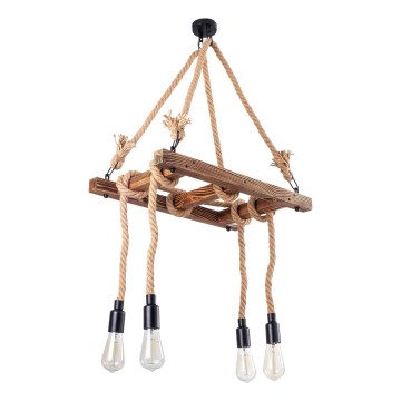 Pendellampe EREBOS 4xE27/40W/230V braun