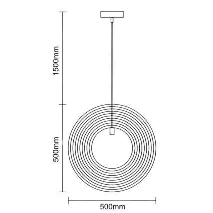 Pendelleuchte an Kabel, 1x E27/60W/230V, Ø 50 cm, massiv/Furnier/Gummibaumholz