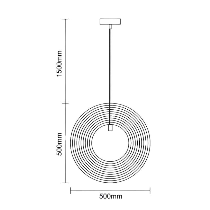 Pendelleuchte an Kabel, 1x E27/60W/230V, Ø 50 cm, massiv/Furnier/Gummibaumholz