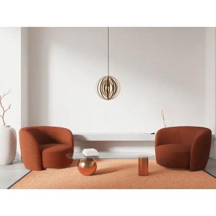 Pendelleuchte an Kabel 1xE27/60W/230V Ø 43,5 cm Massiv/Furnier/Kautschukholz