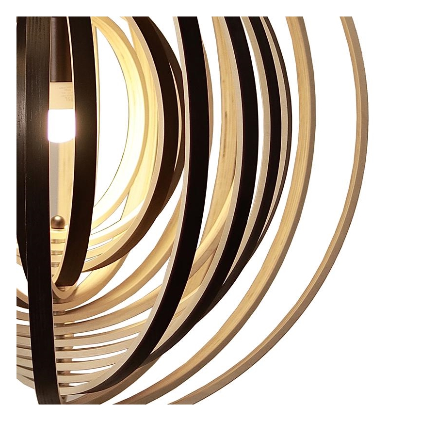 Pendelleuchte an Kabel 1xE27/60W/230V Ø 43,5 cm Massiv/Furnier/Kautschukholz