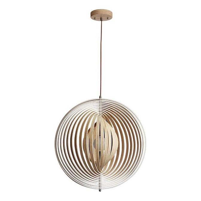 Pendelleuchte an Kabel 1xE27/60W/230V Ø 43,5 cm Massivholz/Furnier/Buche/Gummibaum