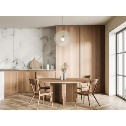 Pendelleuchte an Kabel 1xE27/60W/230V Ø 43,5 cm Massivholz/Furnier/Buche/Gummibaum