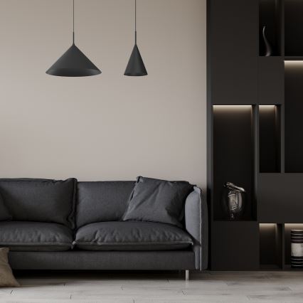 Pendelleuchte an Kabel CAPITAL 1xGX53/15W/230V Ø 17 cm schwarz