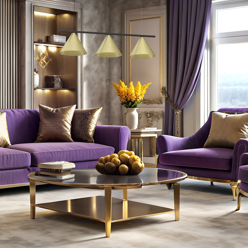 Pendelleuchte an Kabel CAPITAL 3xGX53/15W/230V, goldfarben