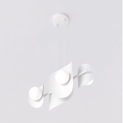 Pendelleuchte an Kabel ELEMENTI 4xG9/8W/230V weiß