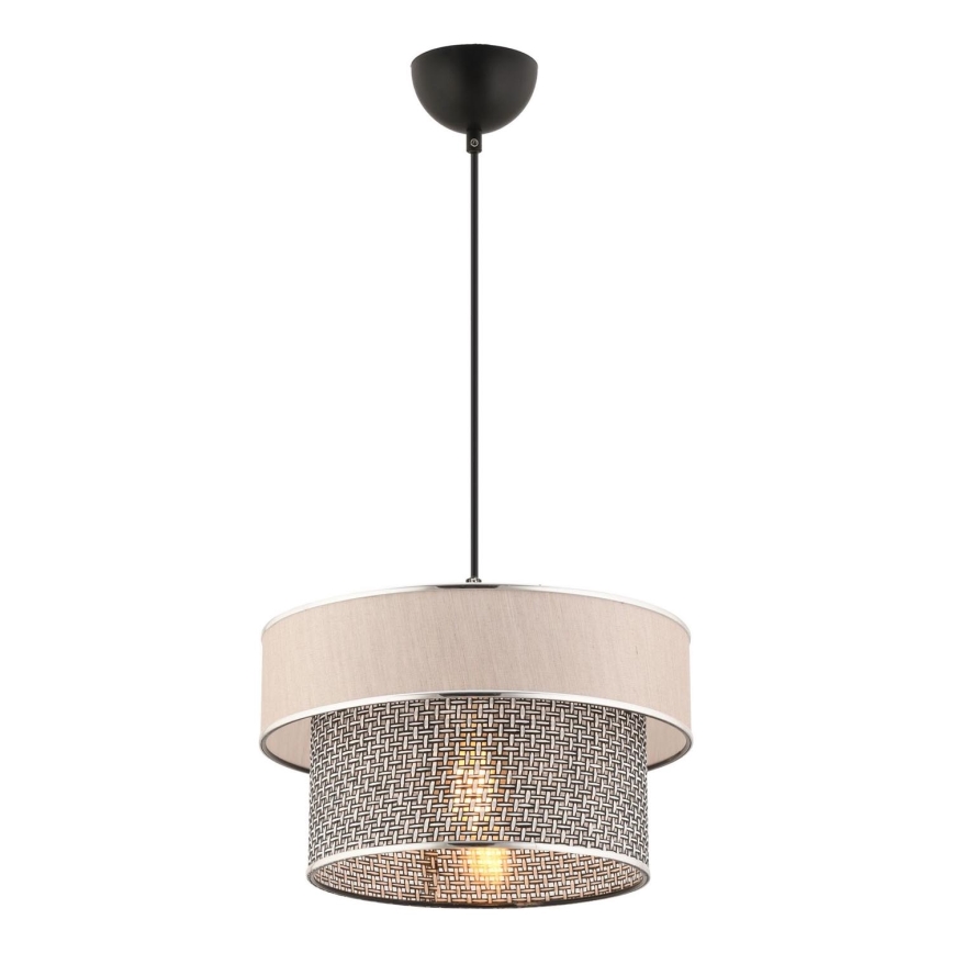 Pendelleuchte an Kabel ERO 1xE27/60W/230V creme/grau