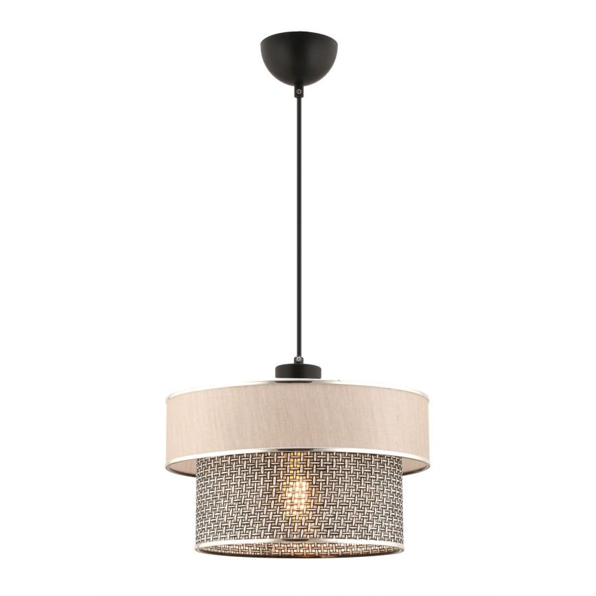 Pendelleuchte an Kabel ERO 1xE27/60W/230V creme/grau