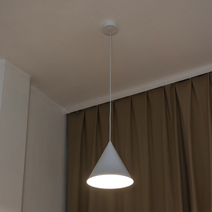 Pendelleuchte an Kabel ETNA 1xE27/15W/230V Ø 25 cm weiß