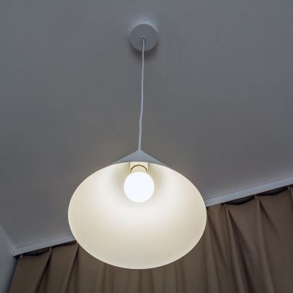 Pendelleuchte an Kabel ETNA 1xE27/15W/230V Ø 25 cm weiß