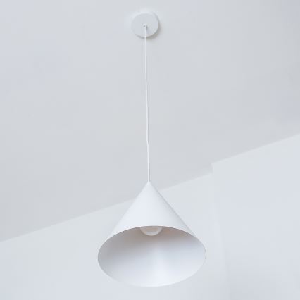 Pendelleuchte an Kabel ETNA 1xE27/15W/230V Ø 25 cm weiß