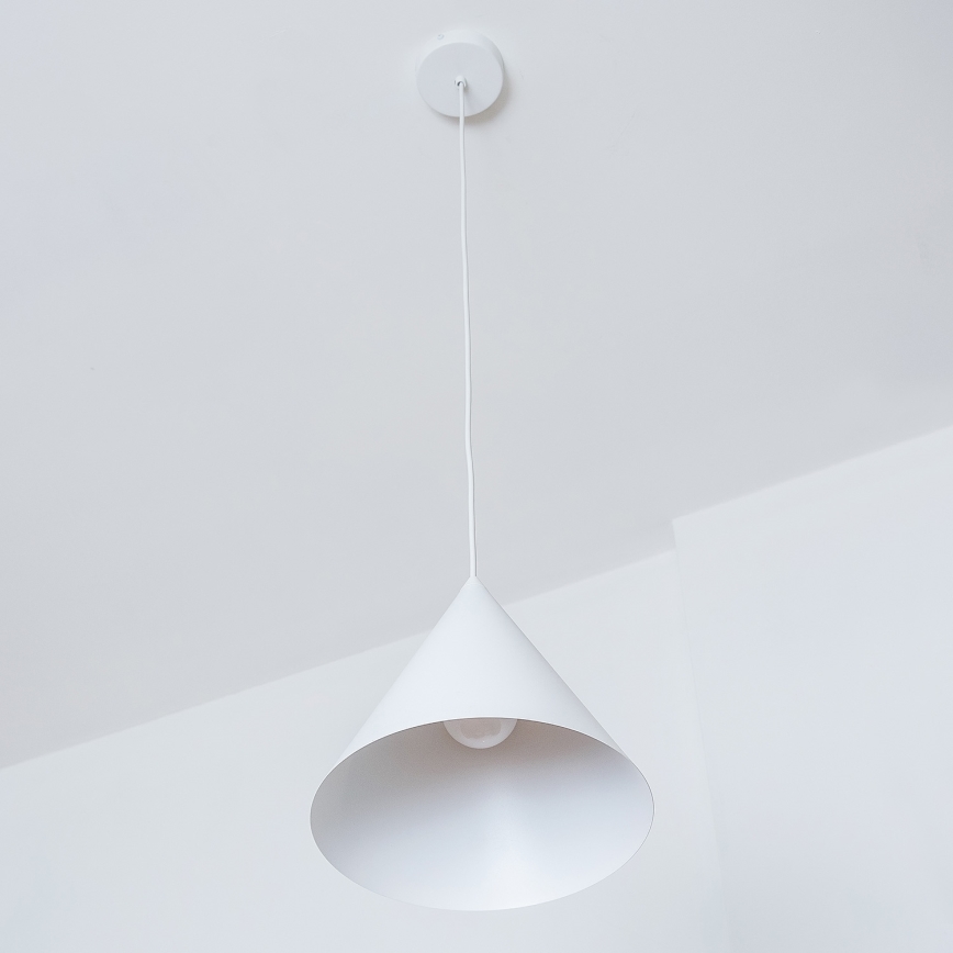 Pendelleuchte an Kabel ETNA 1xE27/15W/230V Ø 25 cm weiß