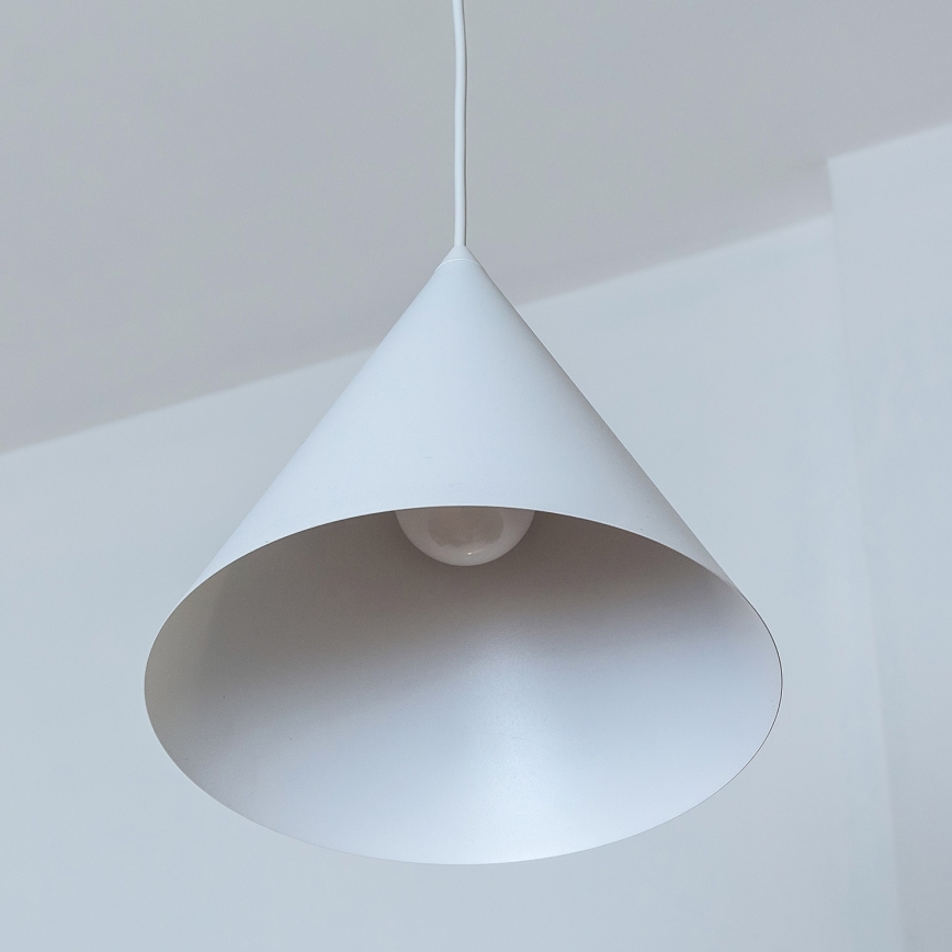 Pendelleuchte an Kabel ETNA 1xE27/15W/230V Ø 25 cm weiß