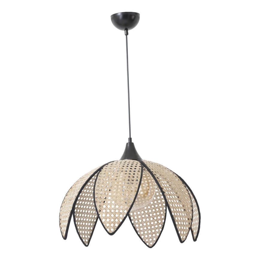 Pendelleuchte an Kabel FUME 1xE27/40W/230V Ø 40 cm schwarz/beige