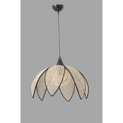 Pendelleuchte an Kabel FUME 1xE27/40W/230V Ø 40 cm schwarz/beige
