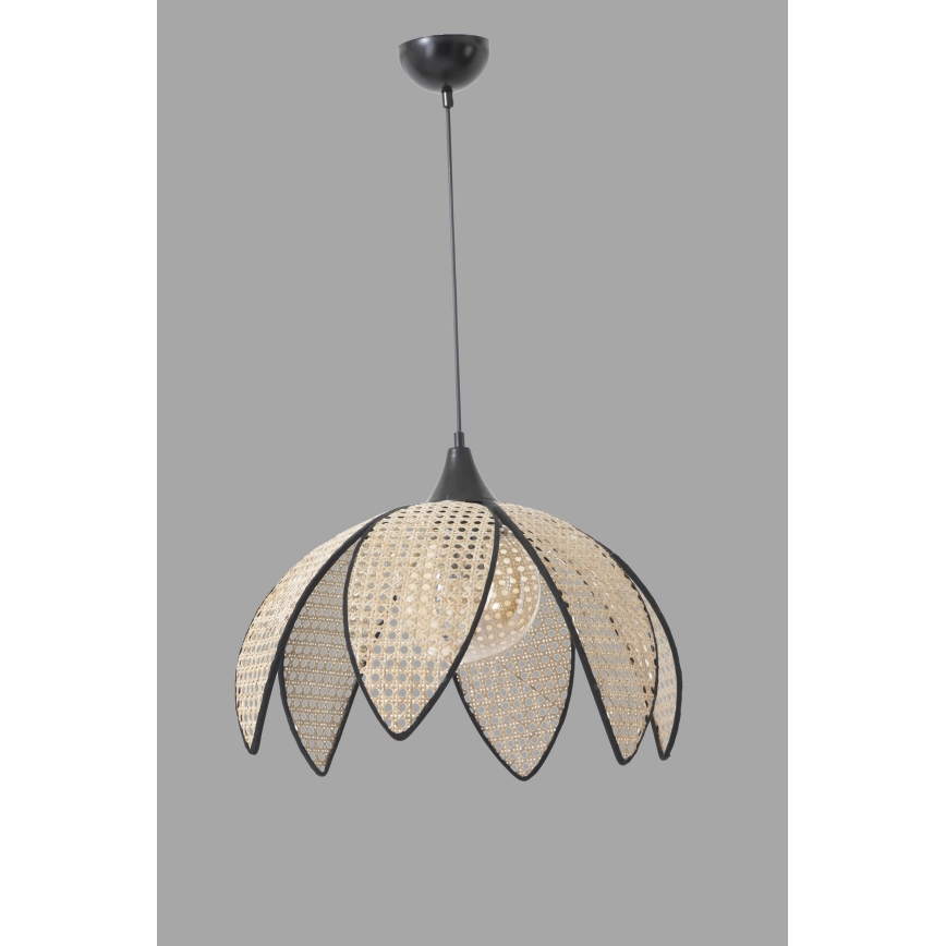 Pendelleuchte an Kabel FUME 1xE27/40W/230V Ø 40 cm schwarz/beige