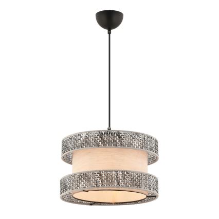 Pendelleuchte an Kabel HALO 1xE27/60W/230V beige/grau