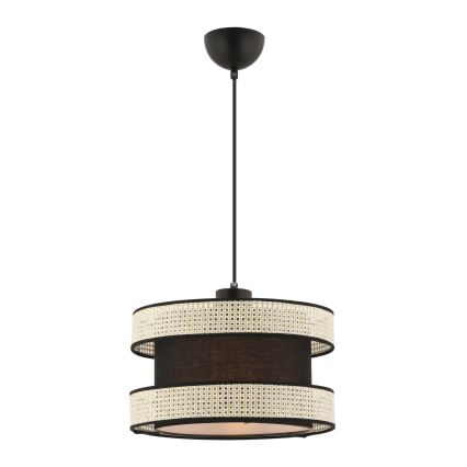Pendelleuchte an Kabel HALO 1xE27/60W/230V schwarz/creme