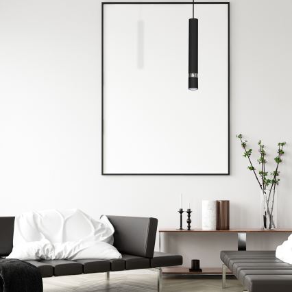 Pendelleuchte an Kabel JOKER 1xGU10/25W/230V schwarz/glänzender Chrom