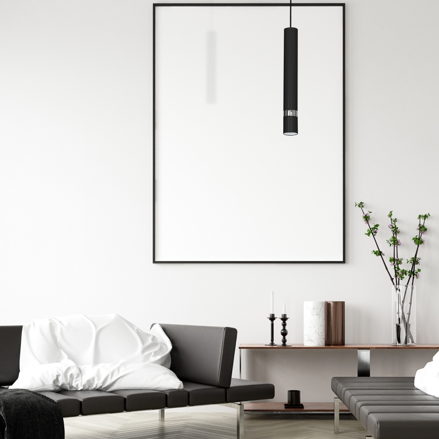 Pendelleuchte an Kabel JOKER 1xGU10/25W/230V schwarz/glänzender Chrom