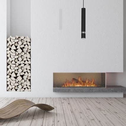 Pendelleuchte an Kabel JOKER 1xGU10/25W/230V schwarz/glänzender Chrom