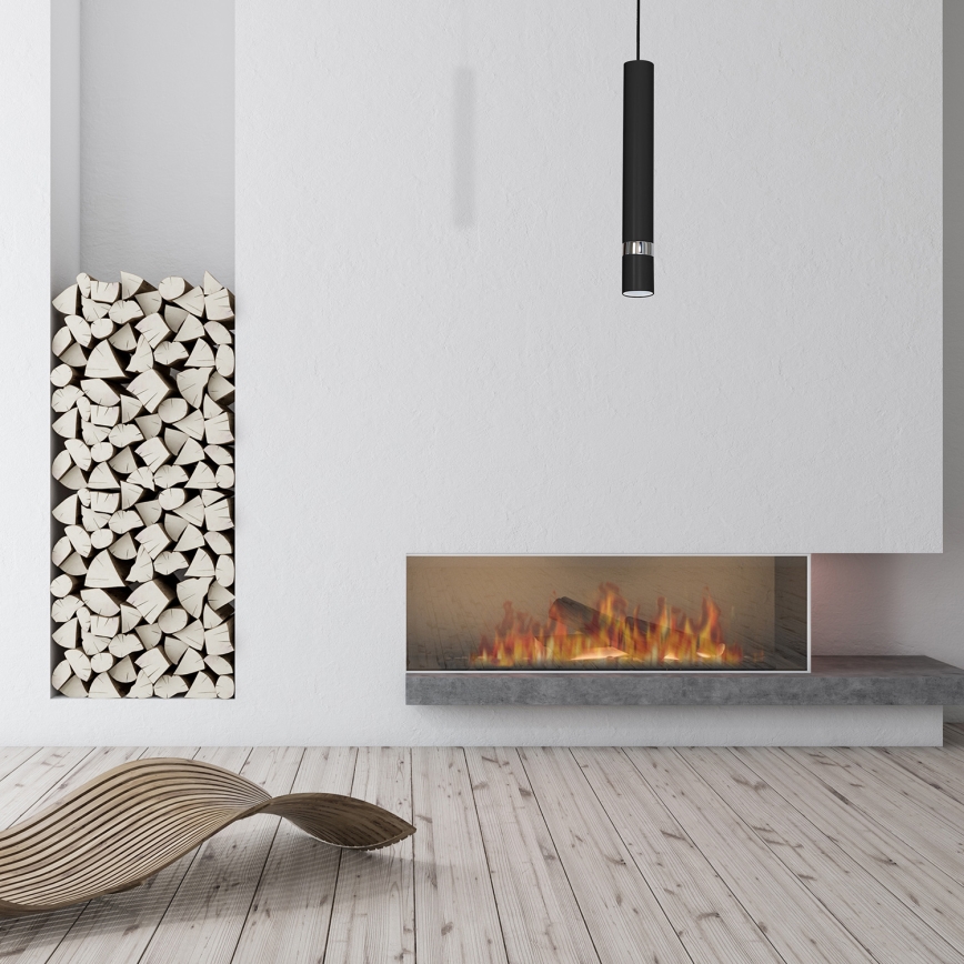 Pendelleuchte an Kabel JOKER 1xGU10/25W/230V schwarz/glänzender Chrom