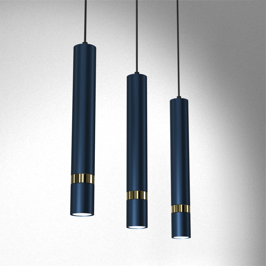 Pendelleuchte an Kabel JOKER 3xGU10/25W/230V blau/gold