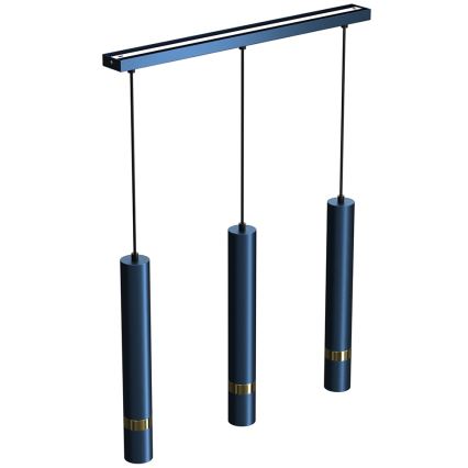 Pendelleuchte an Kabel JOKER 3xGU10/25W/230V blau/gold