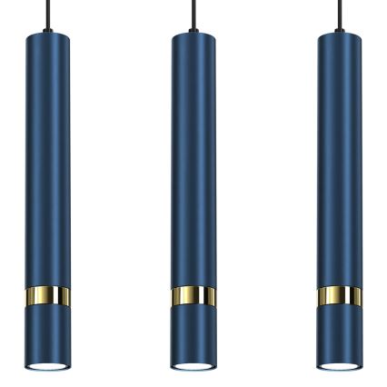 Pendelleuchte an Kabel JOKER 3xGU10/25W/230V blau/gold