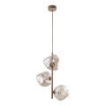 Pendelleuchte an Kabel LAVA 3xG9/8W/230V beige/rauchfarben beige