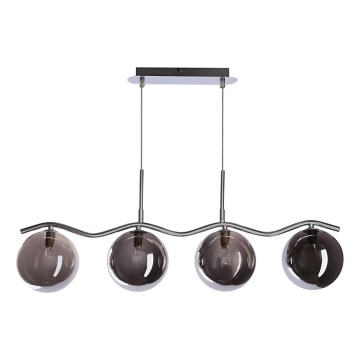 Pendelleuchte an Kabel LUMOS 4xG9/20W/230V rauchschwarz
