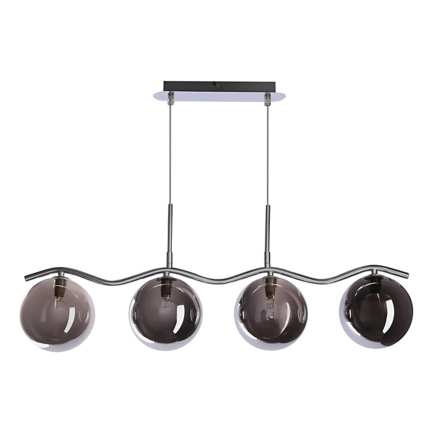 Pendelleuchte an Kabel LUMOS 4xG9/20W/230V rauchschwarz
