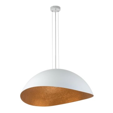 Pendelleuchte an Kabel SOLARIS 1xE27/60W/230V Ø 48 cm weiß/kupfer