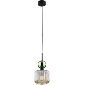 Pendelleuchte an Kabel SOPHIA 1xE14/10W/230V schwarz/grün/rauchbeige
