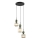 Pendelleuchte an Kabel SOPHIA 3xE14/10W/230V schwarz/grün/rauchfarbenes Beige
