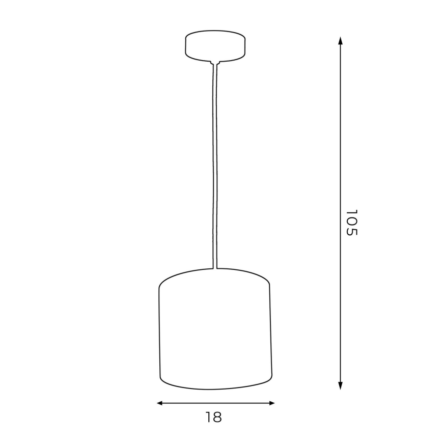 Deckenleuchte an Kabel ARDEN 1xE27/60W/230V Ø 18 cm Weiß/Gold