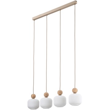 Pendelleuchte BALLO an Kabel 4xE14/10W/230V beige
