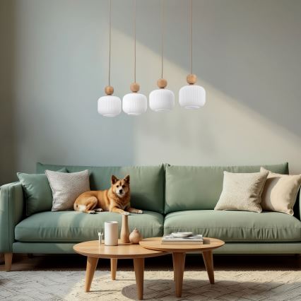 Pendelleuchte BALLO an Kabel 4xE14/10W/230V beige