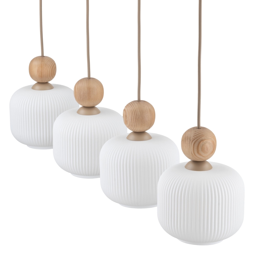 Pendelleuchte BALLO an Kabel 4xE14/10W/230V beige