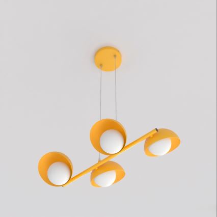 Pendelleuchte BOOM 4xG9/8W/230V orange