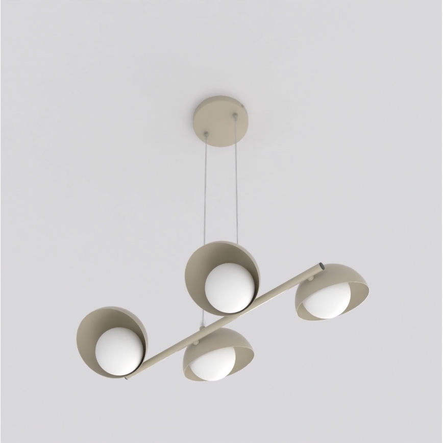 Pendelleuchte BOOM an Stahlseil 4xG9/8W/230V, beige