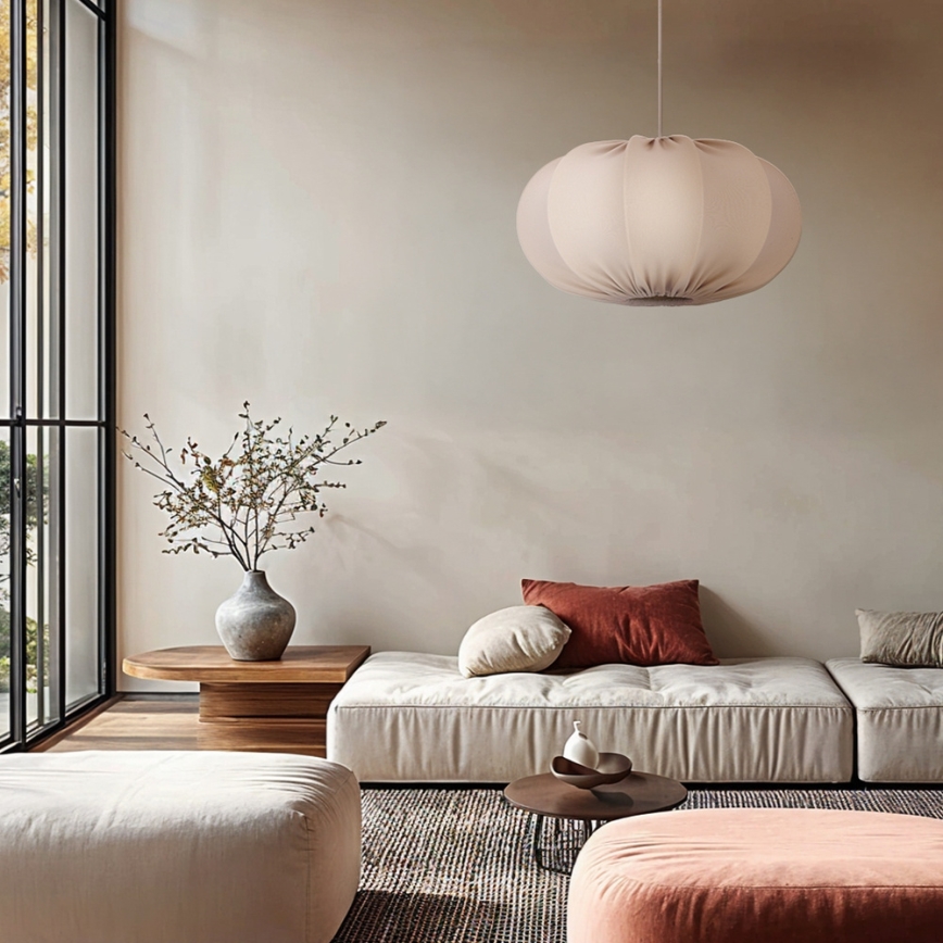 Pendelleuchte CAFEE an Kabel 1xE27/40W/230V, Ø 52 cm, beige