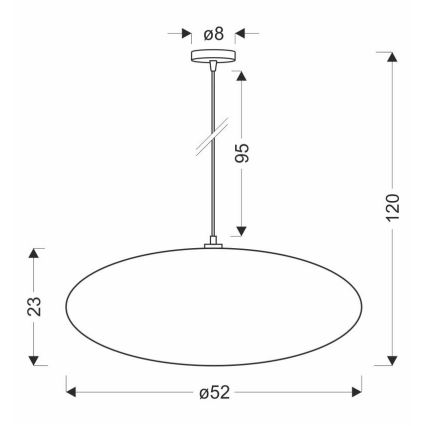 Pendelleuchte CAFEE an Kabel 1xE27/40W/230V, Ø 52 cm, beige