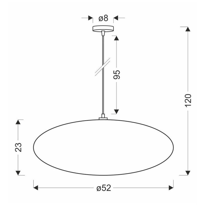 Pendelleuchte CAFEE an Kabel 1xE27/40W/230V, Ø 52 cm, beige