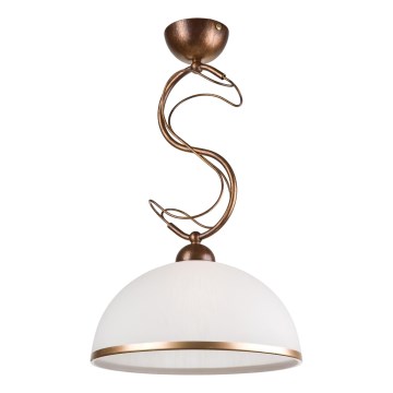 Pendelleuchte COBRA mit Stange 1xE27/60W/230V Ø 30 cm Bronze/Patina