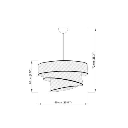 Pendelleuchte COUPER 1xE27/60W/230V cremefarben