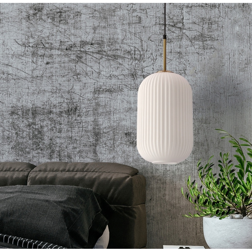Pendelleuchte CRESTO 1xE27/40W/230V weiß/gold