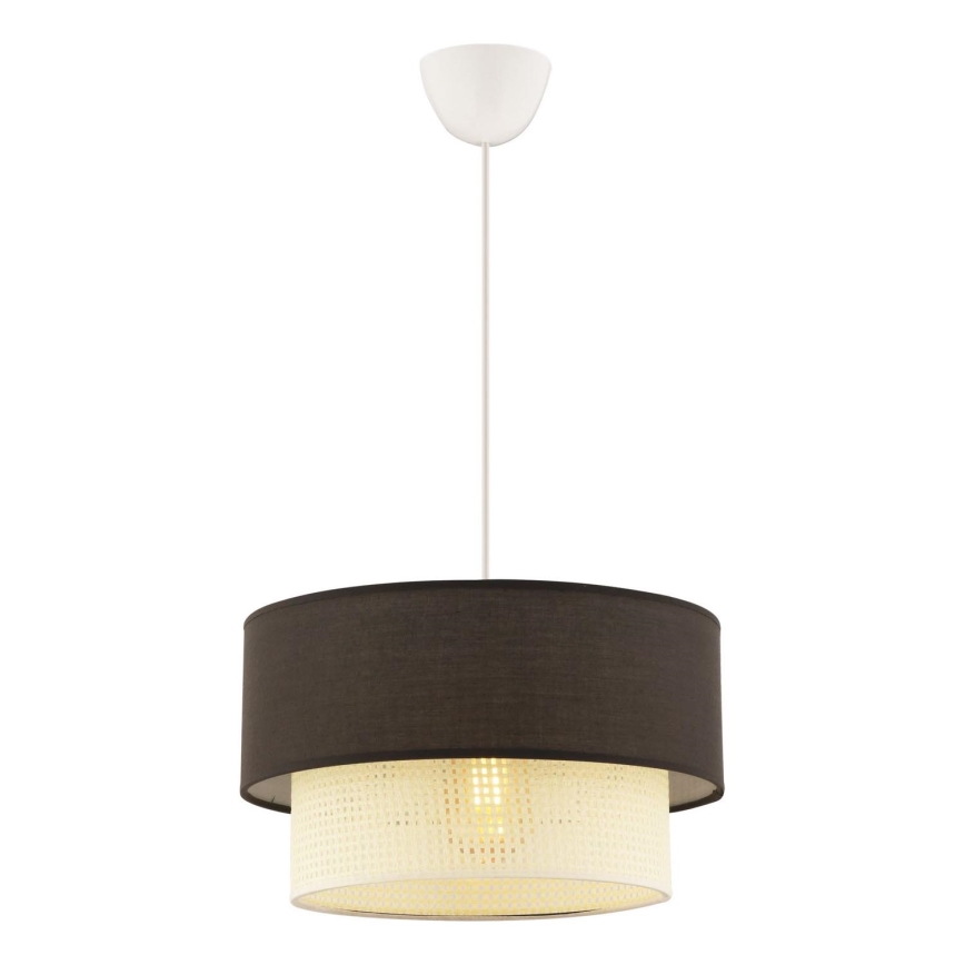 Pendelleuchte ECHO 1x E27/60W/230V, braun/cremefarben