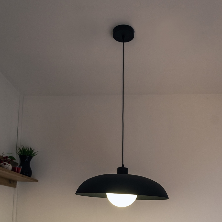 Pendelleuchte ECLIPSE an Kabel 1xE27/15W/230V schwarz